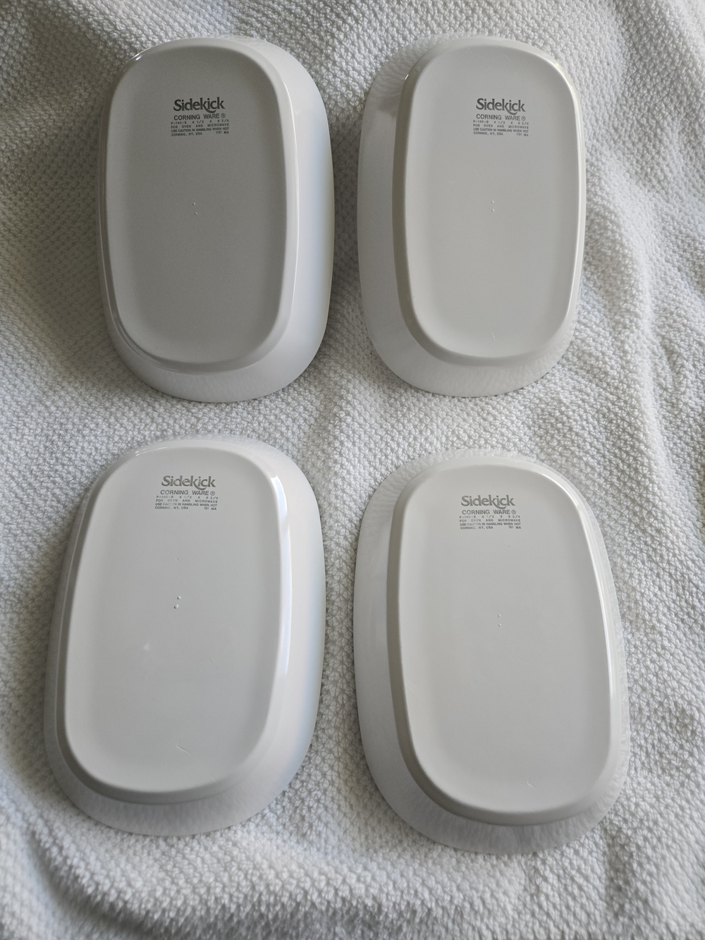 Corningware White Sidekick Ceramic Serving Dish with Logo - Picture 2 of 3